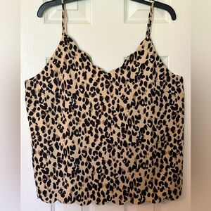 NWT Halogen Women’s animal print camisole SIZE L